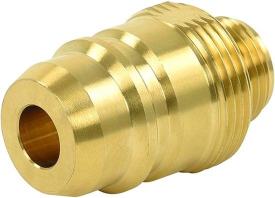 LPG nippel Euronozzle 22 mm messing goud in blister van Gimeg