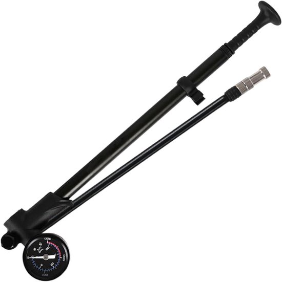 Lucht Schok Pomp - Hogedruk Pomp - Fiets Onderhoud - 300 PSI Max Druk - 325 cm - Zilver