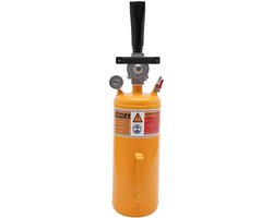 Luchtbandenopblaasapparaat - Bandenpomp - Motorbanden Vullen - Met Manometer - 8 Liter - Geel