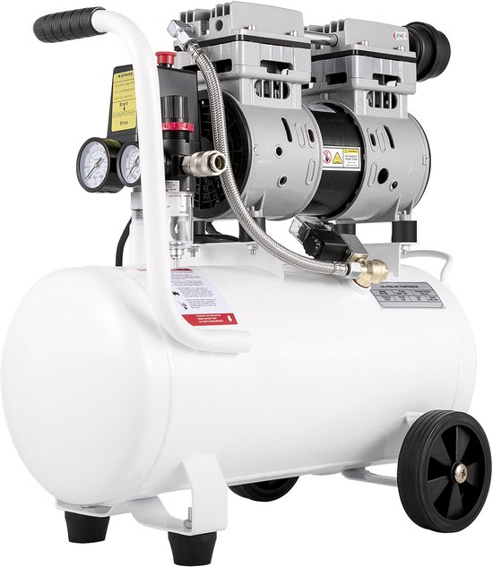 Luchtcompressor - Draagbare Compressor van 5,5 Gallon. 1 PK, 750 W, Olievrij, Stalen Tank, 115 PSI, Ultra Stil voor Thuisreparaties en Het Oppompen van Bande