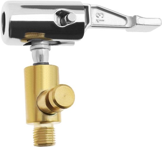 Luchtpomp Adapter - Banden Opblazer - Banden Vullen - Vergrendelbare Klem - 8v1 Draad - Goud Zilver