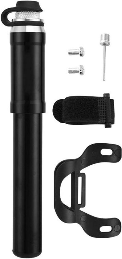 Luchtpomp - Fietsenpomp Vacuümpomp - Banden Oppompen - Roestbestendig Legering - 16 cm - Zwart