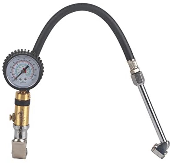 Luchtpomp met Manometer voor Fiets, Motor en Auto - Drukcapaciteit 10-220psi