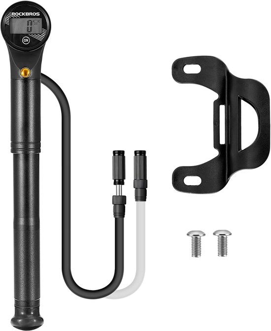 Luchtpomp Mini Pomp Fiets - Max. 320PSI Hogedruk - Presta & Schrader - Draagbare Tweetaktpomp - Elektronische Drukweergave - MTB BMX Racefiets