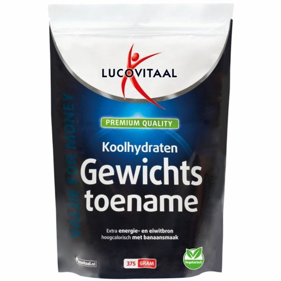 Lucovitaal Koolhydraten Gewichtstoename Poeder - 6 x 375 gr - Voordeelverpakking
