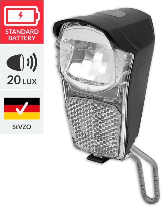 Lynx Clever Koplamp Batterij Led 20 Lux Zwart