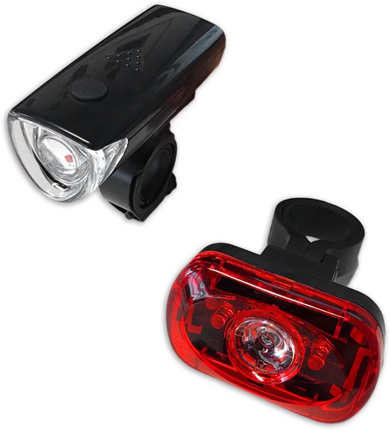 Lynx Fiets  Verlichtingsset Basic 3 Lux Batterij Led Voorlamp & Achterlamp