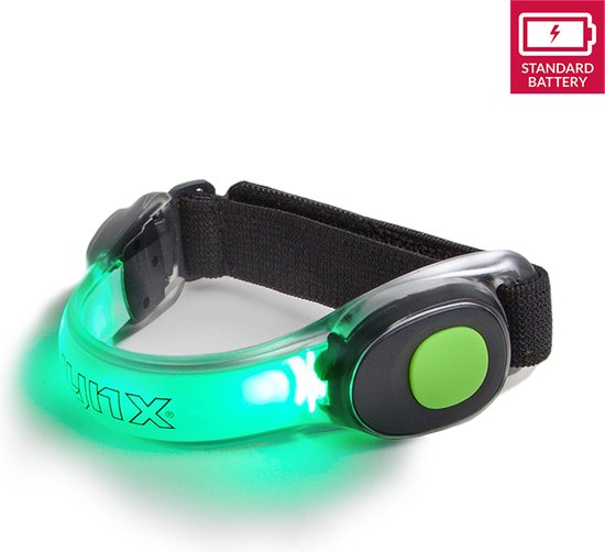 Lynx® - Hardloop verlichting - Hardloop lampjes inclusief batterijen - LED verlichting om je arm - Running light - safety sport armband - Lampje Hardlopen - Reflecterende armband - Water resistant - Kleur: Groen