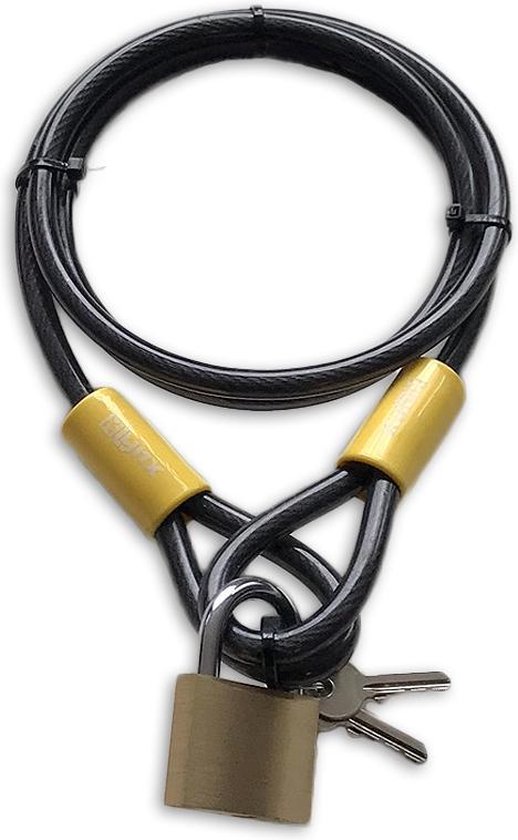 Lynx Kabelslot Fietsslot 1,5 meter lang| ø 10cm / 150cm | met hangslot | slot tuindeur van Lynx.