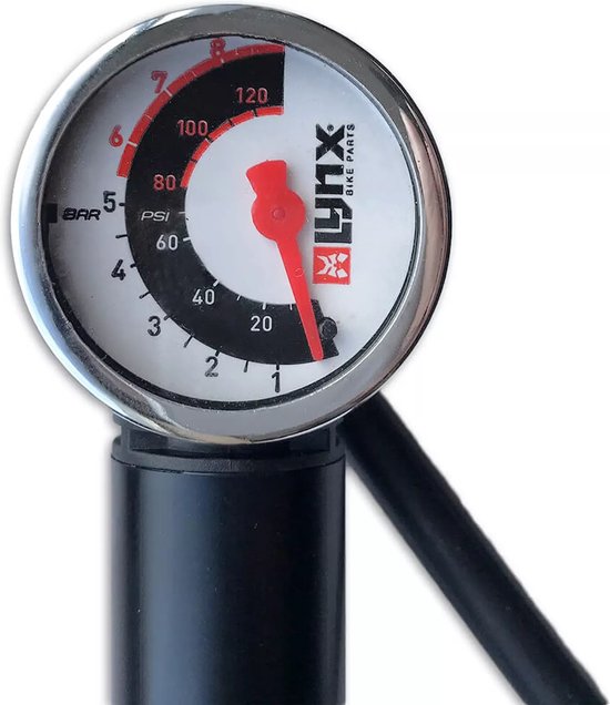 Lynx Mini Fietspomp - Met Framehouder en Nanometer - Zwart van Lynx.