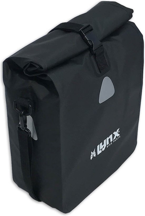 Lynx Single Pannier Bag Pakaftas / Fietstas Zwart - 21 L - Tarpaulin van Lynx.