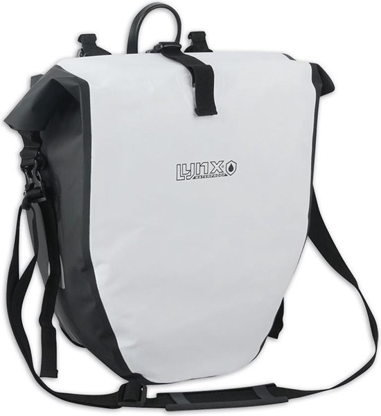 Lynx Waterdichte Fietstas Tarpaulin XL 25 Liter - Wit van Lynx.