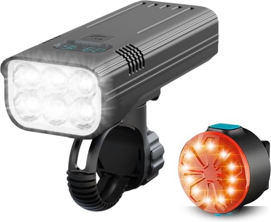 Lzwintrading Fietsverlichting LED Set - Fietslampjes Voorlicht & Achterlicht - Fietslamp USB Oplaadbaar - Fietslicht Voor en Achter - Fiets Verlichting - Fietsverlichting Mountainbike - IPX5 Waterdicht - Fietslichten