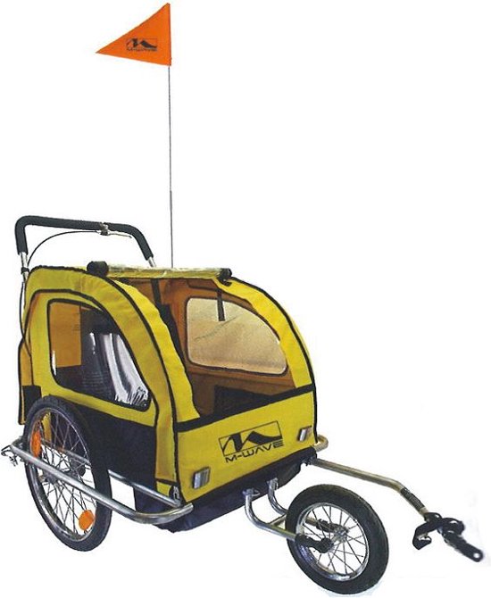 M-wave Carry All 3 in 1 - Fietskar - 20 inch Wielmaat - Geel van M-Wave