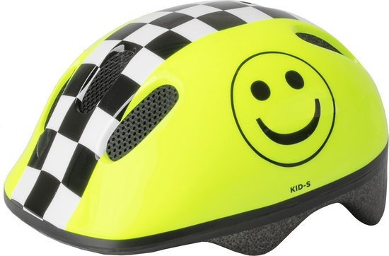 M-wave Fietshelm Kid Smile Junior Abs Neongeel Maat 52-57 Cm/s van M-Wave