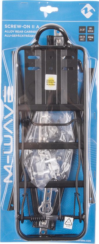 M-Wave Universele bagagedrager - zwart aluminium - 26/28 inch - afneembare zijdelen - max. 25 kg van M-Wave