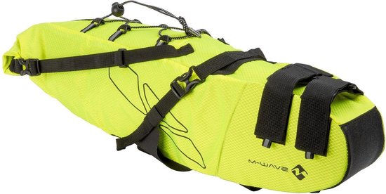 M-wave Zadeltas Rough Ride L 11 Liter Nylon Geel/zwart van M-Wave
