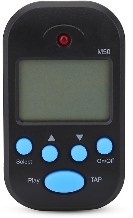 M50 - Draagbare Mini Metronoom - Multifunctionele Digitale Tempo voor Piano, Gitaar en Drum - Zwart van Neuma