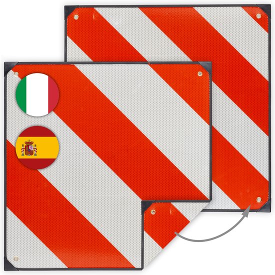 markeringsbord - Italië & Spanje - 50 x 50 cm - aluminium van Merkloos