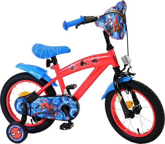 Marvel Spider-Man Kinderfiets - Jongens - 14 inch - Rood/Blauw van Marvel