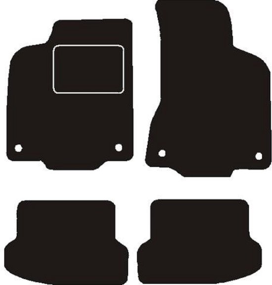 MATTENSET NAALDVILT (ZWART) VW POLO FACELIFT 2000 - 2002 van Merkloos