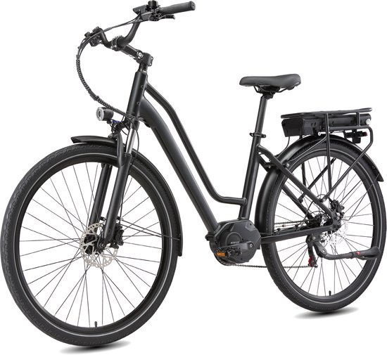 Maxtron Urban8 Elektrische stadsfiets - 28 inch - Ananda M60 middenmotor - hydraulische schijfremmen - 36V 460,8 Wh accu - koppelsensor - Shimano versnellingssysteem- zwart