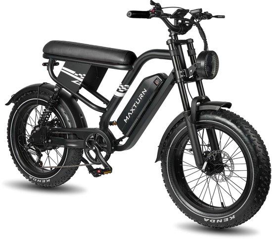 Maxturn MX10-Elektrische stadsfiets – Accu 48V 13,5Ah – Banden 20×4,0 inch – Shimano 7 versnellingen