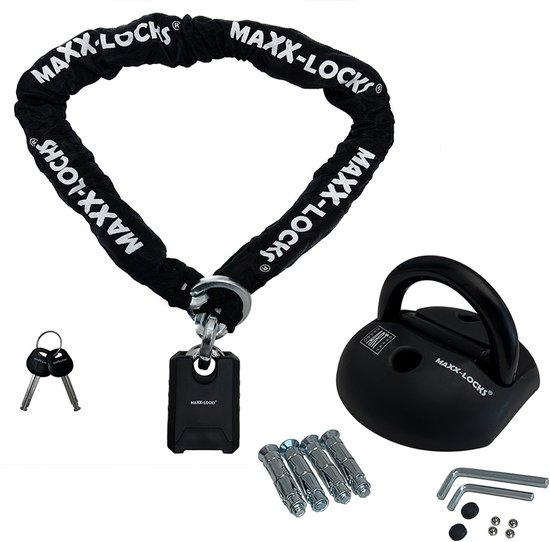 Maxx-Locks Gore - Motorslot ART 5 + ART 4 Muuranker - Kettingslot voor Scooter en Motor - Art5 Slot met Gehard Stalen Schakels - 120cm van Maxx-Locks