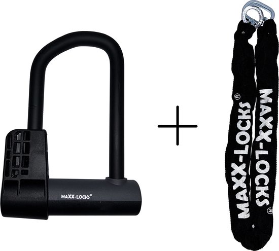 Maxx-Locks Huntly Beugelslot - Fietsslot ART 2 - 20cm -Inclusief 90cm Ketting - Zwart van Maxx