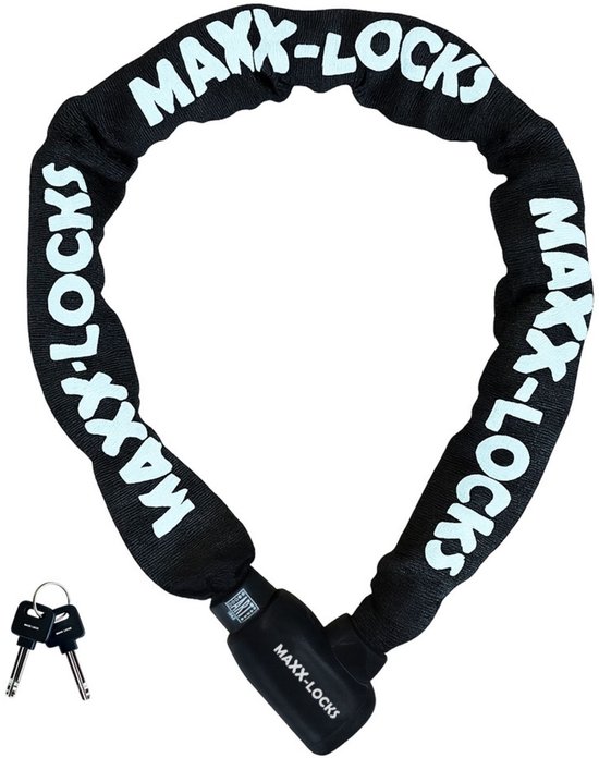 Maxx-Locks Kettingslot - Art 2 Fietsslot - Ketting van Gehard Stalen Schakels - Slot met ART Keurmerk - Geschikt voor Elektrische Fiets en Fatbike - 90 cm van Merkloos