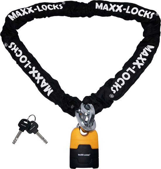 Maxx-Locks Ohura ART 4 Motorslot / Scooterslot - Kettingslot met 12 mm Dikke Schakels - Art Gekeurd Slot voor Motor en Scooter & Brommer - 150 cm van Maxx