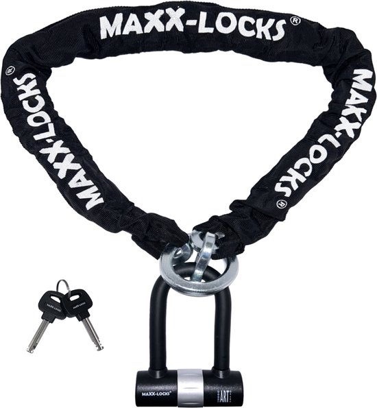 Maxx-Locks Tirau Art 4 Motorslot / Scooterslot - Kettingslot met Loop en Beugelslot - Art Gekeurd Slot voor Motor en Scooter & Brommer - 150 cm van Maxx