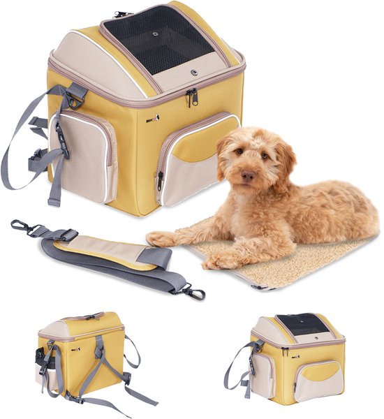 MaxxPet Fietsmand hond - Hondenmand fiets - Vooraan fietsstuur - 40x28x34cm - Bruin van MaxxPet