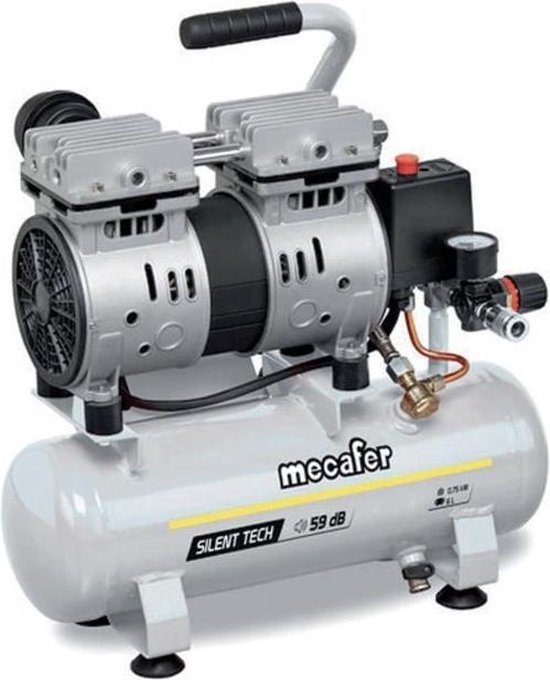 MECAFER Stille compressor - 425513 - 6L - 0,5HP - Grijs