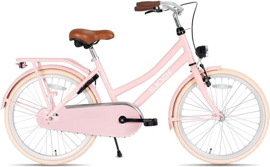 Meisjesfiets 24 inch voor 8-12 jaar | In hoogte verstelbaar & met verlichting van Merkloos