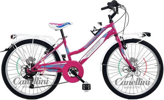 Meisjesfiets MTB 24 Inch Aluminium - 6 Versnellingen Mountainbike van Merkloos