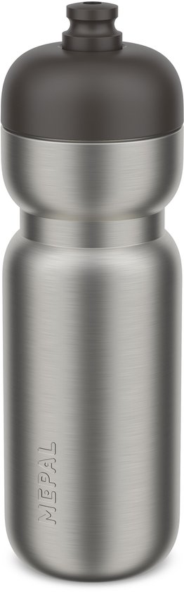 Mepal RVS bidon pull Sport - 800 ml - Pak, open en drink - Lichtgewicht RVS - Vaatwasmachinebestendig - Drinkflessen - Graphite black van Mepal