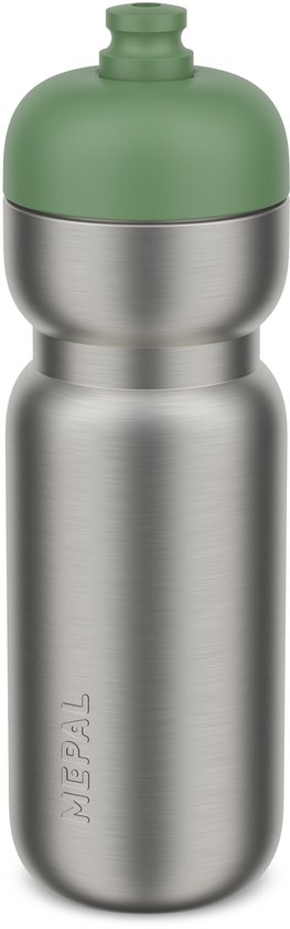 Mepal RVS bidon pull Sport - 800 ml - Pak, open en drink - Lichtgewicht RVS - Vaatwasmachinebestendig - Drinkflessen - Moss green van Mepal
