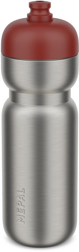 Mepal RVS bidon pull Sport - 800 ml - Pak, open en drink - Lichtgewicht RVS - Vaatwasmachinebestendig - Drinkflessen - Mountain red van Mepal