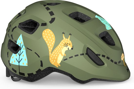 MET Hooray Kinderhelm – Fietshelm Kinderen - Maat XS/S (46-52cm) – Green Forrest Matt van MET