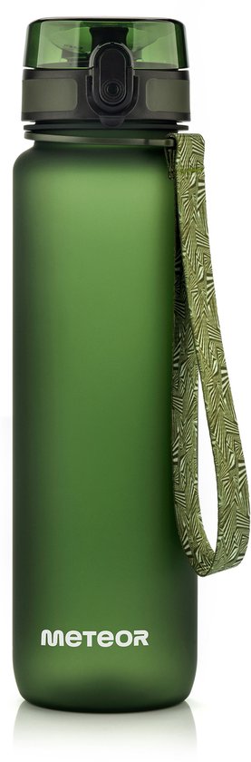 Meteor Sportbidon 1000 ml - Fietsbidon - Donkergroen - Fles voor sport en outdoor