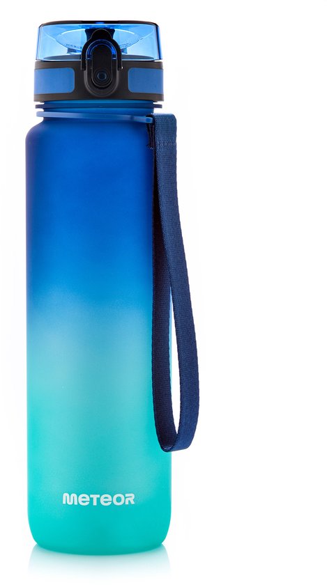 Meteor Sportbidon 1000 ml - Fietsbidon - Sportaccessoire - Blauw/hemelsblauw van Meteor