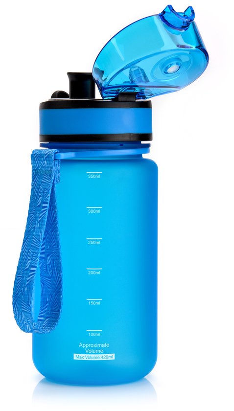 Meteor Sportbidon 350 ml - Fietsbidon - Sportaccessoire - Blauw van Merkloos