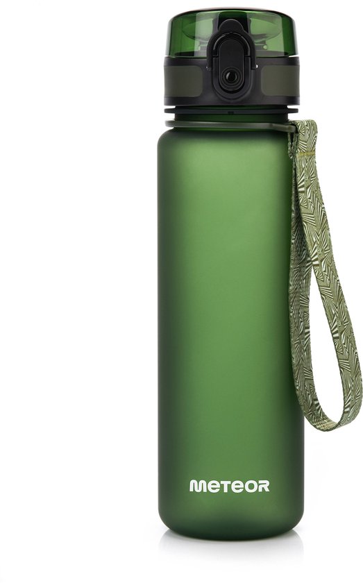 Meteor Sportbidon 500 ml - Fietsbidon - Donkergroen - Sportaccessoire, Fles, Drinkfles