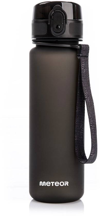 Meteor Sportbidon 500 ml - Fietsbidon - Sportaccessoire - Zwart van Meteor