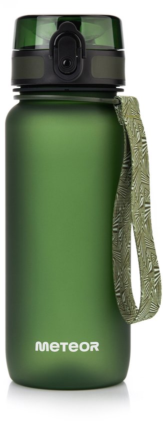 Meteor Sportbidon 650 ml - Fietsbidon - Donkergroen - Fles voor sport en outdoor van Merkloos