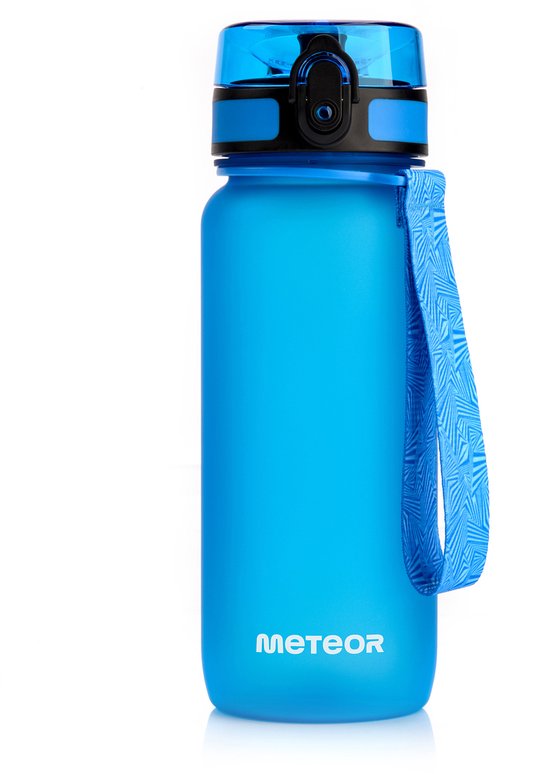 Meteor Sportbidon 650 ml - Fietsbidon - Sportaccessoire - Blauw van Meteor