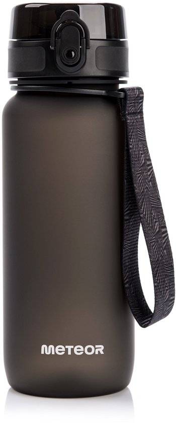 Meteor Sportbidon 650 ml - Fietsbidon - Sportaccessoire - Zwart van Merkloos