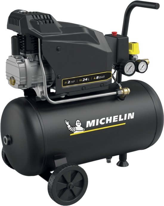 Michelin MX POP AIR 24-2 - Oliegesmeerde compressor - 8 bar - 2.0 pk / 1.5 kW - 195 l/min - 24 l
