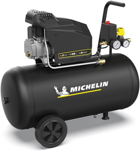 Michelin MX POP AIR 50-2 | Oliegesmeerde compressor | 8 bar | 2.0 pk/1.5 kW | 195 l/min | 50 l